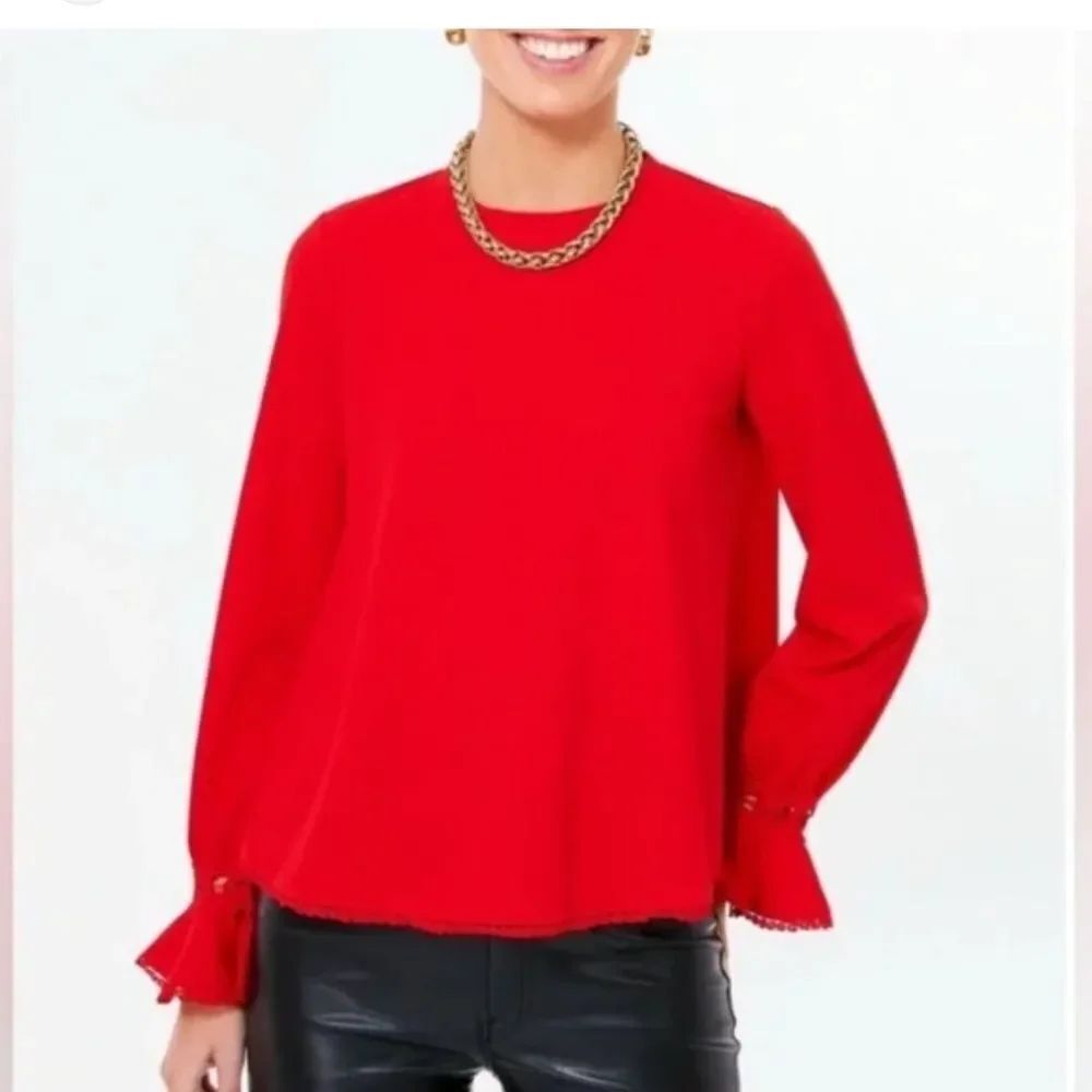 Pomander Place Palmer Flounce Cuff Long Sleeve Top